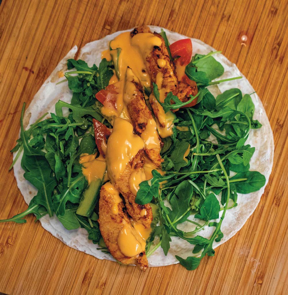 Kycklingwrap med avokado