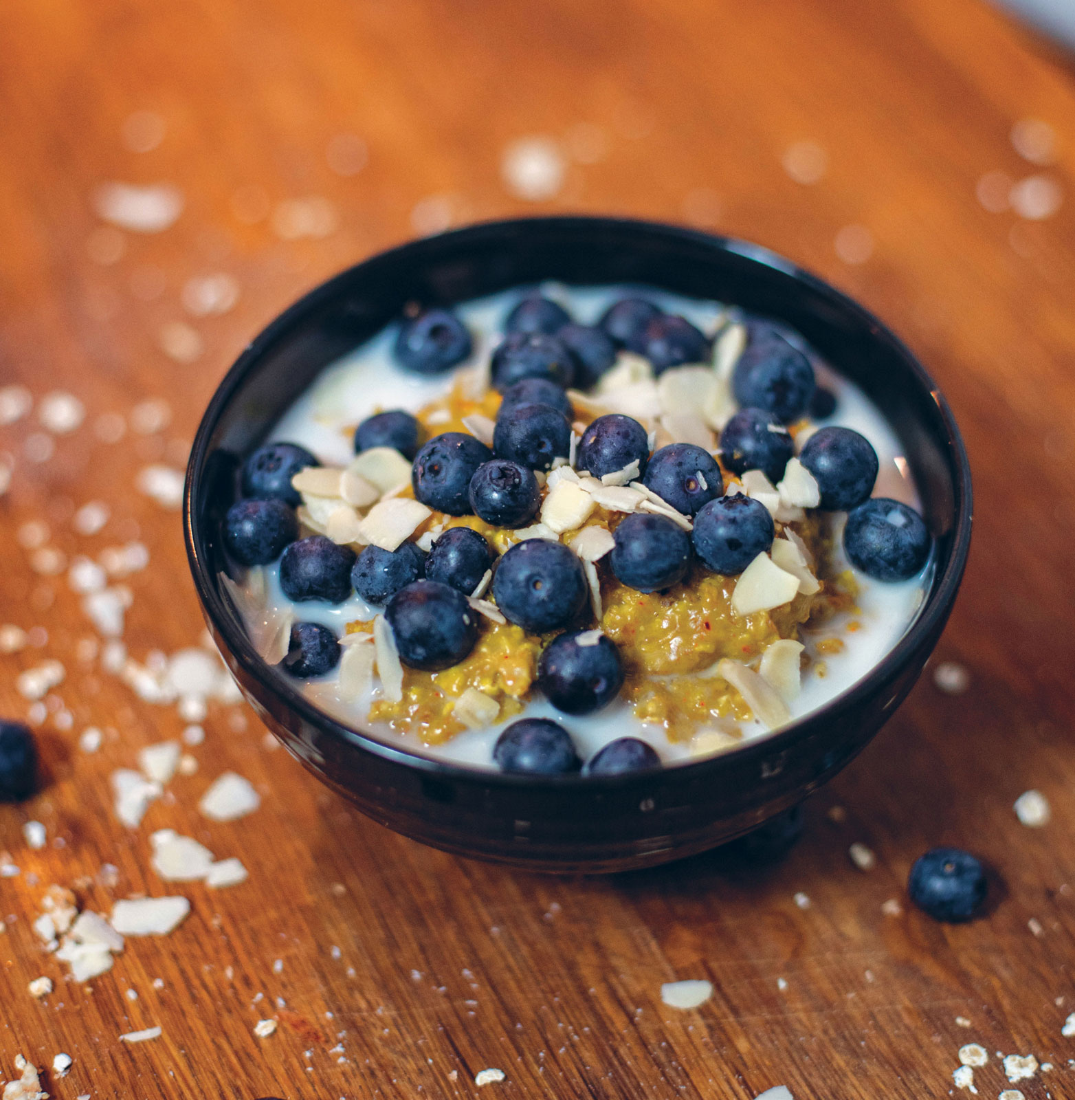 Overnight oats med saffran